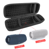 Geekria Shield Speaker Case Compatible with JBL Charge 5, Charge 4 Portable Bluetooth Speaker Case, Replacement Hard Shell Travel Carrying Bag with Cable Storage (Black)