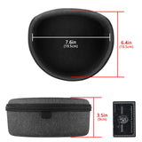 Geekria Shield Headphones Case Compatible with Skullcandy Riff 2, Riff, Crusher ANC, Crusher Evo, Hesh Evo, Hesh ANC Case, Replacement Hard Shell Travel Carrying Bag with Cable Storage (Dark Grey)
