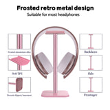 Geekria Aluminum Alloy Headphone Stand for Over-Ear Headphones, Gaming Headset Holder, Desk Display Hanger with Solid Heavy Base Compatible with Beats SoloPro, Bose QC35 (Pink)