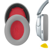 Geekria QuickFit Replacement Ear Pads for 1MORE SonoFlow Headphones Ear Cushions, Headset Earpads, Ear Cups Cover Repair Parts (Grey)