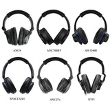 Geekria Flex Fabric Headband Cover Compatible with ATH-ANC9, AKG K553, Denon AH-D40, Soundcore Space Q45, JVC HA-S38BT Headphones (Black)