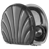Geekria Shield Headphones Case Compatible with B&O Beoplay H95, H9, H9 3rd Gen, H9i, H8, H7 H6, H4, H2 Case, Replacement Hard Shell Travel Carrying Bag with Cable Storage (Seashell, Black)