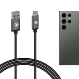 Geekria USB Charger Cable Compatible with Samsung Galaxy S24Ultra, S24+, S24, S23Ultra, S22+, S20, S20+, S8, S9, A90/71/50 Charger, USB to USB-C Replacement Power Charging Cord (10ft/300cm)