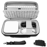 Geekria Desktop Computer Hard Shell Travel Carrying Case, Compatible with Apple 2024 Mac Mini M4 / Mini M4 Pro, Fit for Magic Keyboard, Mouse, Trackpad and Accessories (Dark Gray)