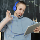 Geekria Boom Mic Headphones Cable for Online Class, Compatible with Riwbox FB-7S, CB-7S, EKids Spiderman, Batman Kids Headsets, 3.5mm Jack Replacement Cord with Boom Microphone (4 ft)