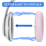 Geekria SNAP Ear Pads Replacement Kit for Beats Studio Pro Headphones, Magnetic Easy Switch Ear Cushions, Exchange Earpads in Seconds, Ear Cups Cover (Protein Leather+Mesh Fabric, 2 Pairs)