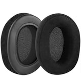 Geekria Comfort Micro Suede Replacement Ear Pads for Audio-Technica ATH M50, M50X, M60X, M50S, M50cwh, M50xBT2, M45, M35, M30, M20 Headphones Ear Cushions, Ear Cups Cover Repair Parts (Black)