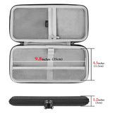 Geekria Keyboard Carrying Case, Compatible with Logitech KEYS-to-GO 2 Hard Shell Protective Travel Bag (Dark Grey)