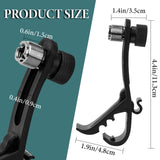 Geekria for Creators Drum Rim Microphone Clip, Universal Microphone Clamp Compatible with Shure BETA 52A, Adjustable Drum Mic Clips, Shockproof Musical Instrument Supplies (Black / 2 Pack)