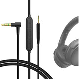 Geekria Audio Cable with Mic Compatible with Bose QuietComfort Ultra/45/SE/SC/35II/35/700 Headphones, 3.5mm to 2.5mm Replacement Stereo Cord with Inline Microphone (4ft/1.2m)