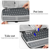 Geekria Keyboard Carrying Case, Compatible with Logitech KEYS-to-GO 2 Hard Shell Protective Travel Bag (Dark Grey)
