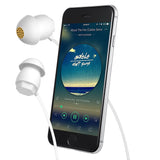 Geekria Sleep Earbuds, Noise Isolating Ear Plugs, Mini ASMR Sleeping Earphone, Fit Insomnia, Air Travel, Side Sleep, Light Sleep, Ambient Sounds, Relaxation, Meditation (White, 11.8FT)
