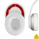 Geekria QuickFit Replacement Ear Pads for Beats Solo 2 Wireless (B0534) (Not Compatible with Beats Solo2 Wired) On-Ear Headphones Ear Cushions, Repair Parts (White)