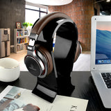 Geekria Acrylic Omega Headphone Stand for Over-Ear Headphones, Gaming Headset Stand, Desk Display Hanger Compatible with Sony, AKG, Sennheiser, JVC, Philips, Bang & Olufsen Headsets (Black)
