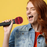 Geekria for Creators Microphone Replacement Grille Compatible with Shure BETA 58A, SV100 Mic Head Cover, Microphone Ball Head Mesh Grill, Capsule Parts, Mic Replacement Parts (Red / 2 Pack)