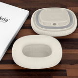 Geekria Comfort Mesh Fabric Replacement Ear Pads Compatible with Apple AirPods MAX(A2096), AirPods MAX2 (A3184) Headphones, Ear Cushions, Repair Parts (Starlight)