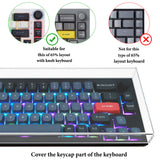 Geekria 65% Keyboard Dust Cover, Clear Acrylic Keypads Cover for 68 Keys Computer Mechanical Wireless Keyboard with Knob, Compatible with Keychron Q2, Keychron V2