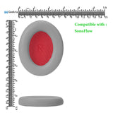 Geekria QuickFit Replacement Ear Pads for 1MORE SonoFlow Headphones Ear Cushions, Headset Earpads, Ear Cups Cover Repair Parts (Grey)