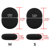 Geekria Earbuds Silicone Case for Beats PowerBeats, Jabra Sport Pace, Jaybird X3, X2, BlueBuds X, Freedom, Earbud Protection Squeeze Pouch / Pocket Soft Earphone Storage Bag (Black, M+S, 2Pcs)