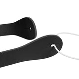 Geekria Earphones Neck Strap, Soft Vegan Leather Anti-Lost Earbuds Holder Neck Band Compatible with Apple EarPods and Other Wired Headphone (Black)