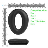 Geekria QuickFit Replacement Ear Pads for Lightspeed Zulu, Zulu 2, Zulu 3, Zulu PFX Aviation, Sierra Headphones Ear Cushions, Headset Earpads, Ear Cups Cover Repair Parts (Black)