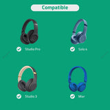 Geekria Audio Cable with Mic Compatible with Beats Solo 4, Studio Pro, Studio3 Headphones, 1/8" (3.5mm) to 3.5mm Replacement Stereo Cord with Inline Microphone and Volume Control (4ft/1.2m)