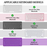 Geekria Compact Keyboard Case, Vegan Leather Travel Case with Phone and Tablet Holder, Keyboard Case Compatible with Magic Keyboard, Logitech Pebble Keys 2 K380s / Logitech K380 (White)