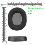 Geekria Comfort Hybrid Velour Replacement Ear Pads for Corsair HS55, HS65 Headphones Ear Cushions, Headset Earpads, Ear Cups Cover Repair Parts (Black)