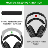 Geekria Comfortable Cooling-Gel Replacement Headband Pad DIY Installation No Tool Needed, Fits Geekria Hook and Loop Headband Cover Only (Black)