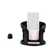 Geekria for Creators Microphone Shock Mount, Mic Anti-Vibration Suspension Adapter Clamp Compatible with Rode NT1, NT1-A, K2, XDM-100, CAD Audio GXL1800 Mic Holder Clip (Black / Plastic)