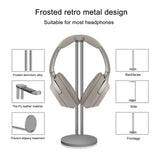 Geekria Aluminum Alloy Headphones Holder for Over-Ear Headphones, Gaming Headset Holder, Desk Display Hanger with Solid Heavy Base, Compatible with Sony WH-1000XM5 (Gray)