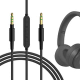 Geekria Audio Cable with Mic Compatible with Beats Studio Pro/3, Solo 4 Headphones, 1/8" (3.5mm) to 3.5mm Replacement Stereo Cord with Inline Microphone and Volume Control (4ft/1.2m)