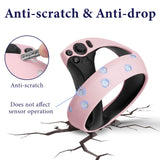 Geekria Upgraded Controller Cover Compatible with SONY PS VR2, Anti-Fall Protective Handle Sleeve for VR Accessories, Soft Ring Hand Grips Unibody Design, Touch Controller Grip Cover (Pink,1Pair)
