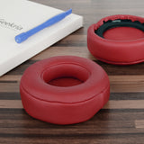 Geekria QuickFit Replacement Ear Pads for Monster Beats MIXR Headphones Ear Cushions, Headset Earpads, Ear Cups Cover Repair Parts (Red)