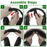 Geekria Velour Headband Pad Compatible with Sennheiser HD598 HD598SE HD598CS HD595 HD569 HD559 HD558 HD555 HD518 HD515 Game ONE PC360 PC373D, Headset Head Cushion Cover (Black)