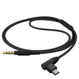 Geekria Audio Cable with Mic Compatible with Sony WI-1000X MDR-EX750BT, JVC HA-FD70BT HA-FX99XBT Headphones Cable, 3.5mm to Micro-USB Replacement Stereo Cord with Inline Microphone (4 ft/1.2 m)