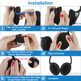 Geekria Earpad + Headband Compatible with Bose QuietComfort QC25 QC35, QC35 ii Gaming Headphone Replacement Ear Pad + Headband Cover / Ear Cushion + Headband Protector / Repair Parts Suit (Black)