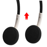 Geekria USB Headset with Mic, Mute Button Volume Control, Lightweight Wired Computer On-Ear Headphones with Boom Microphone and Detachable 3.5mm Plug for Call Center, Office, School (White)