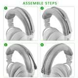 Geekria Flex Fabric Headband Cover Compatible with ATH M50x M50xBT M50xPB M50xWH M50xBB ATH-M50xBT2 Headphones, Head Cushion Pad Protector, Replacement Repair Part, Sweat Cover, Easy Installation