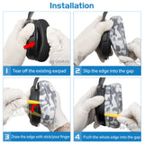 Geekria Comfort Extra Thick Mesh Fabric Replacement Ear Pads for Corsair HS35, HS40, HS45 Headphones Ear Cushions, Repair Parts (Black)