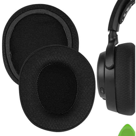 Geekria Comfort Mesh Fabric Replacement Ear Pads for SteelSeries Arctis Nova Pro Wireless Headphones Ear Cushions, Headset Earpads, Ear Cups Cover Repair Parts (Black)