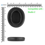 Geekria Elite Sheepskin Replacement Ear Pads for Beats Studio 2 (B0501) Headphones Ear Cushions, Headset Earpads, Ear Cups Cover Repair Parts (Black)