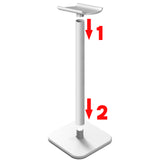 Geekria Aluminum Alloy Headphone Stand for Over-Ear Headphones, Gaming Headset Holder, Desk Display Hanger with Solid Heavy Base Compatible with Beats SoloPro, Bose QC35 (White)
