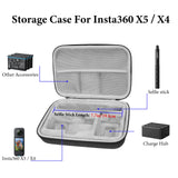 Geekria Carrying Case for Insta360 X5, Hard Shell Travel Storage Case Compatible with Insta360 X5, X4, Water-Resistance Protective Hard with Cable Storage, Camera Accessories (Dark Grey)