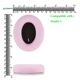 Geekria SNAP Magnetic Ear Pads for Beats Studio 2, Studio 3 Wireless Headphones, Series Easy Switch Ear Cushions, Exchange Earpads in Seconds (Pink Mesh Fabric, 1 Pair)