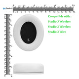 Geekria SNAP Ear Pads Replacement Kit for Beats Studio 3 Wireless, Studio 2 Headphones, Magnetic Easy Switch Ear Cushions, Exchange Earpads in Seconds (Protein Leather, 2 Pairs)