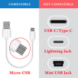 Geekria Micro-USB Speakers Short Charger Cable, Compatible with Bose SoundLink Color II, SoundLink Micro, Revolve+ Charger, USB to Micro-USB Replacement Power Charging Cord (1 ft / 30 cm)