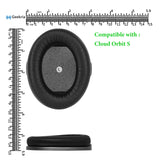 Geekria QuickFit Replacement Ear Pads for HyperX Cloud Orbit S Headphones Ear Cushions, Headset Earpads, Ear Cups Cover Repair Parts (Plast Clip)