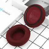 Geekria Comfort Mesh Fabric Replacement Ear Pads for SteelSeries Arctis Nova Pro Wired, Arctis Nova1, Nova3, Nova4, Nova5, Nova7 Headphones Ear Cushions (Red)