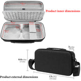 Geekria Desktop Computer Hard Shell Travel Carrying Case, Compatible with Apple 2024 Mac Mini M4 / Mini M4 Pro, Fit for Magic Keyboard, Mouse, Trackpad and Accessories (Dark Gray)